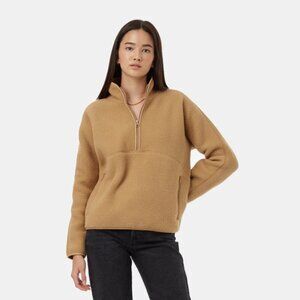 Tentree Ecoloft Women's Eco-Friendly Half-Zip Pullover | Tan | NWT | XL